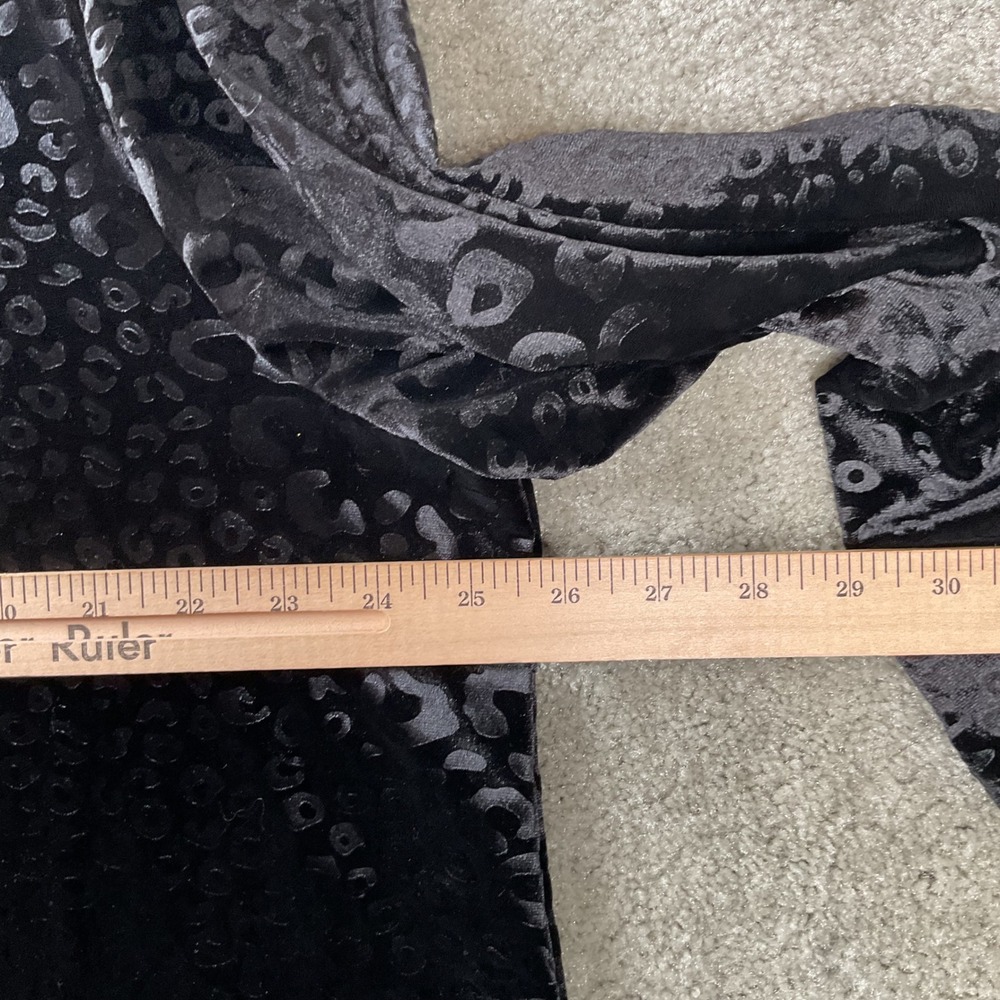 Ruby Rd Tunic Woman 2X‎ Black NEW Velvet Burnout Leopard Animal Print 87253 IJ - Picture 9 of 9